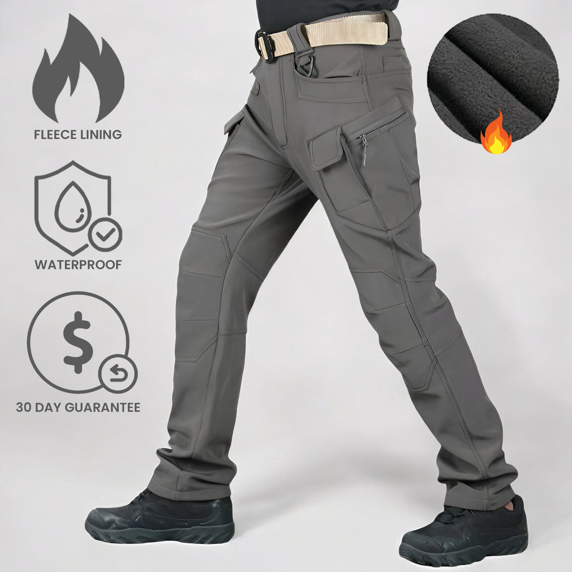 GorTex Pants™ Fleece gevoerde waterdichte utility-broek