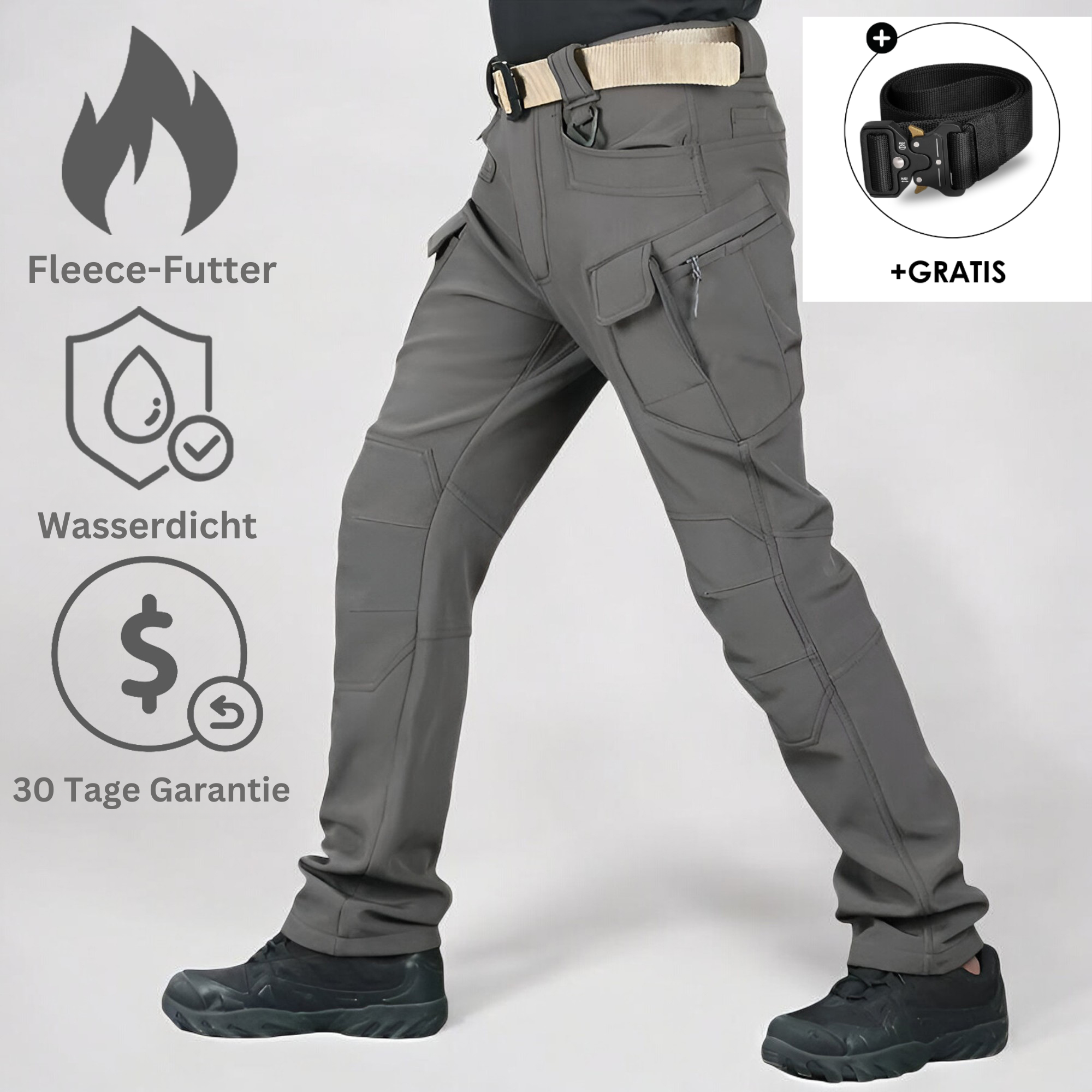 GorTex Pants™ Fleece gevoerde waterdichte utility-broek